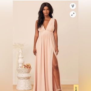 Women’s size small Lulu’s Heavenly Hues Blush Maxi Dress